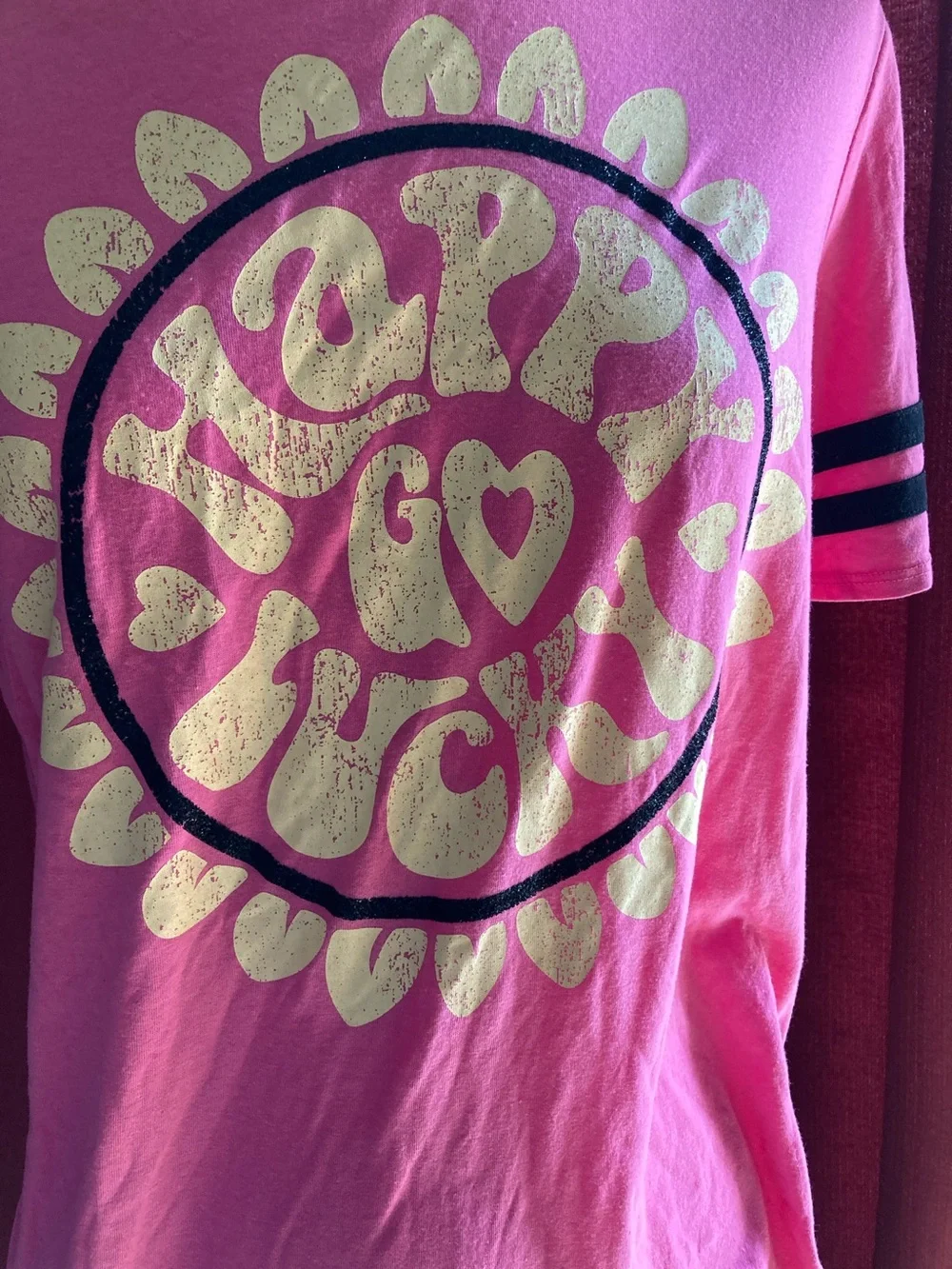 Justice Pink 'Happy Lucky' Graphic Tee